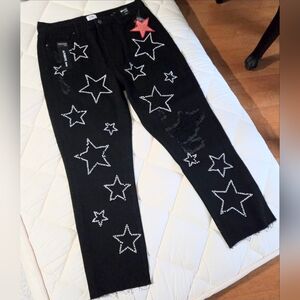 Black Star Embellished Women's Jeans